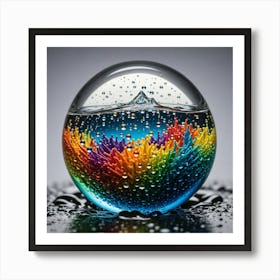 Rainbow Sphere 1 Art Print