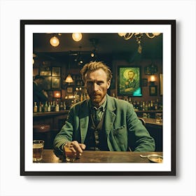 Vincent Van Gogh Sitting At Cafè Poster