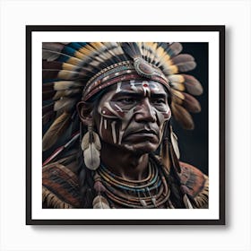 Native Warrior 2 Art Print