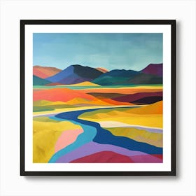 Colourful Abstract Gobi Gurvansaikhan National Park Mongolia 4 Art Print