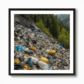 Garbage Piles In The Mountains Art Print