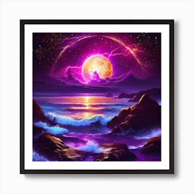 Alien moon Art Print