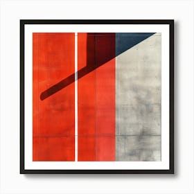 Shadow Of A Building Art Print