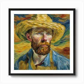 Van Gogh straw hat inspiration 2 Art Print