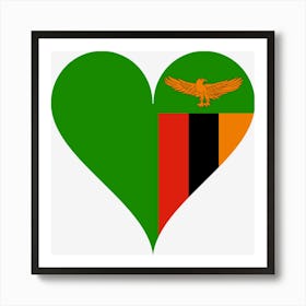 Heart Love Heart Shaped Zambia African Eagle White Tailed Eagle Art Print