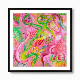 Pink Flamingo Art Print