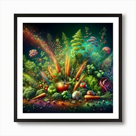 Rainbow Vegetables Poster