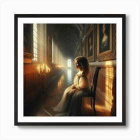 Child Wating In The Hall 1 Art Print