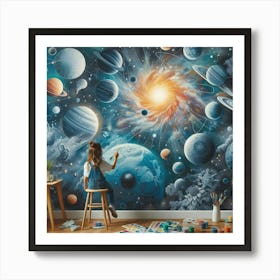 Planets Wall Mural 1 Art Print