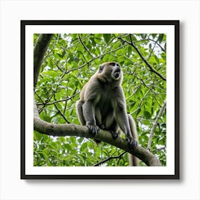 Monkey In A Tree 2 Art Print