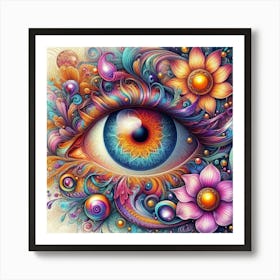 Psychedelic Eye 1 Art Print