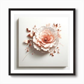 Pink Flower Wall Art Art Print