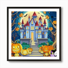 Halloween Castle 2 Art Print