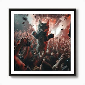 Cat At A Party Art Print