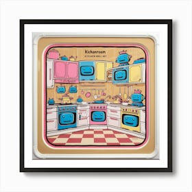 Kawaii Kitchen Art Print