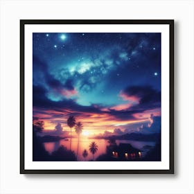 Starry Night Sky 3 Art Print