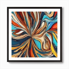 Abstract Swirl Painting Art Print