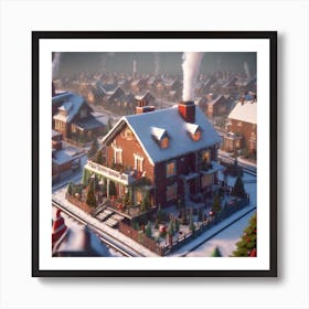 Christmas Village 2 Art Print