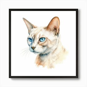 Colorpoint Shorthair Cat Portrait 2 Art Print