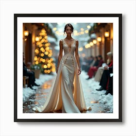 Winter Wedding Dress 5 Art Print