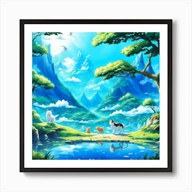 Beautiful Animals in the forest Art Print