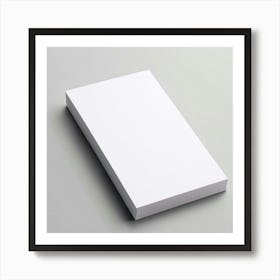 Mock Up Business Card Blank Plain Card Business White Minimalist Customizable Template (27) Art Print