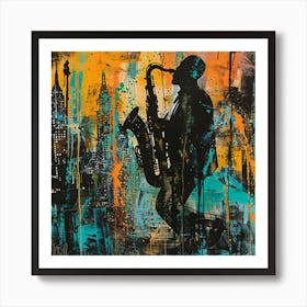 Saxophone Player 4 Art Print