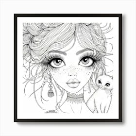 Coloring Pages For Girls Art Print