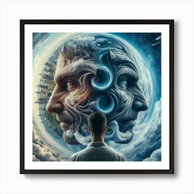 Man In The Sky Art Print