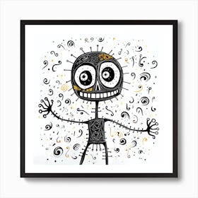 Day Of The Dead Skeleton Art Print