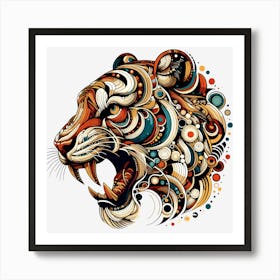 Abstract Tiger Art Print