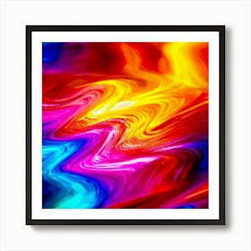 Color Brightness Vibrant Electric Power Gradient Vivid Intense Dynamic Radiant Glowing En (5) Art Print