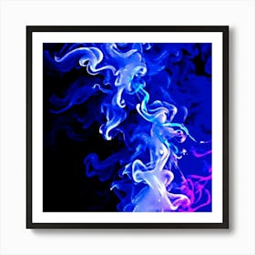 Blue And Purple Smoke Affiche