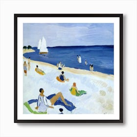 La Plage Matisse 9 Art Print