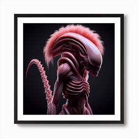 Alien Portrait Pink 3 1 Art Print