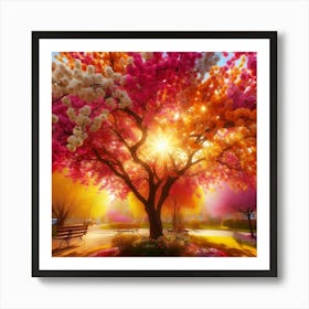 Cherry Blossom Tree Art Print