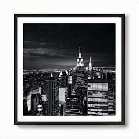 New York City At Night 3 Art Print