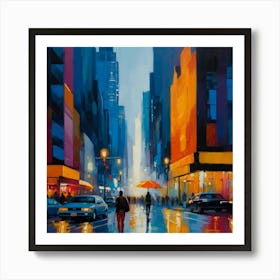 New York City At Night Art Print