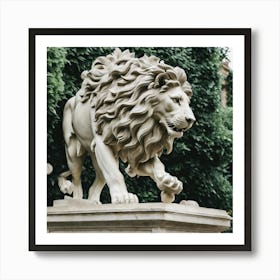 Lion Statue Art Print