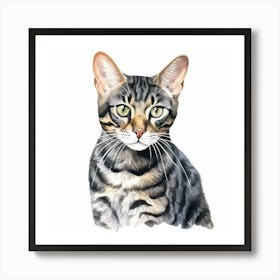 Black Bengal Cat Portrait 2 Art Print