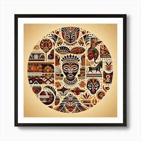 African Tribal Art Wall Art Art Print