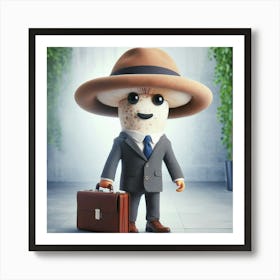 Businessman In Hat Art Print
