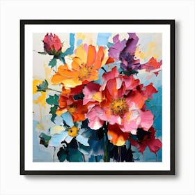 simple and evokes the opening of the flowers Art Print