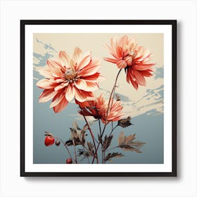 Dahlias Art Print