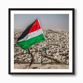 Free Palestinian Flag Art Print