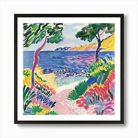 Seaside Doodle Matisse Style 13 Art Print