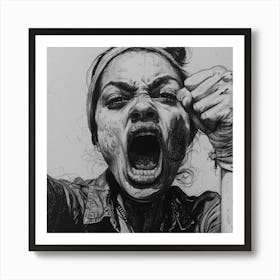Screaming Woman 1 Art Print