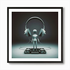 Dj man Art Print