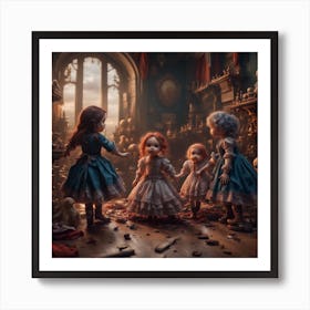 Dolls Playing Art Print