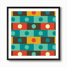 Modern Retro Pattern 10 Art Print